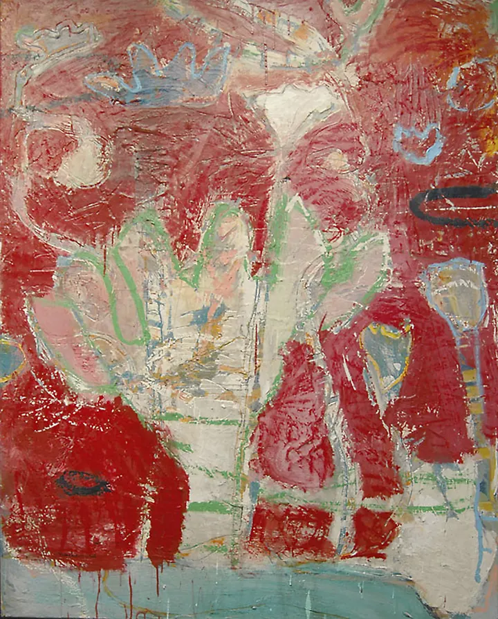 Red Iris, painting by Layne Meacham