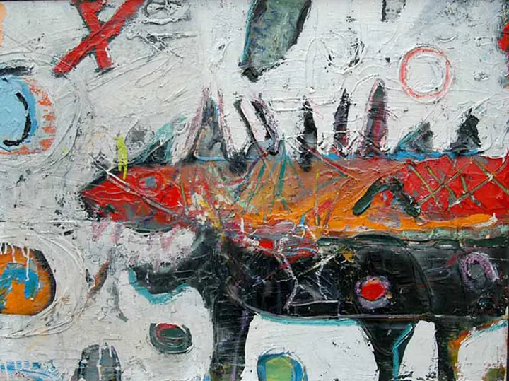 Havana Red Dog, painting by Layne Meacham